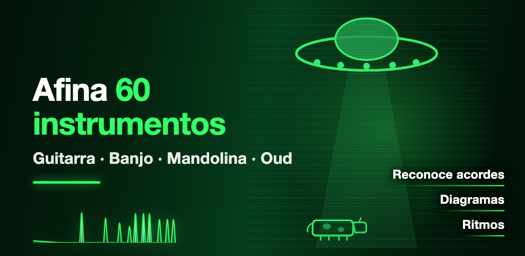 ChordSmith — afinador para 60 instrumentos: guitarra, banjo, mandolina, oud. Detección de acordes, diagramas, ritmos.