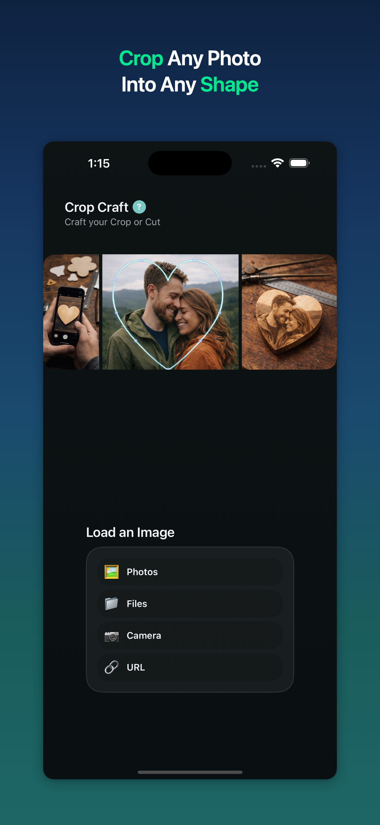Crop Craft — load screen with demo carousel