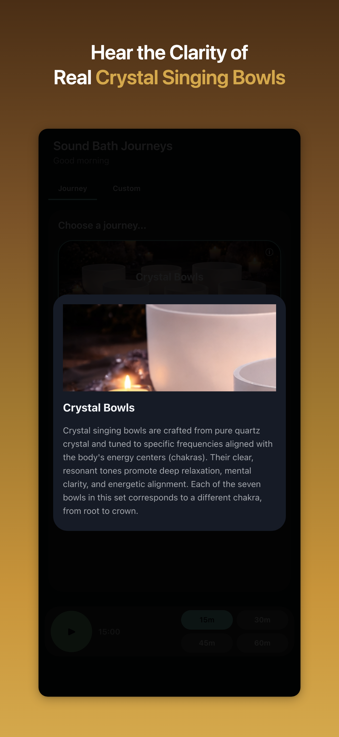 Sound Bath Journeys — chakra mixer view